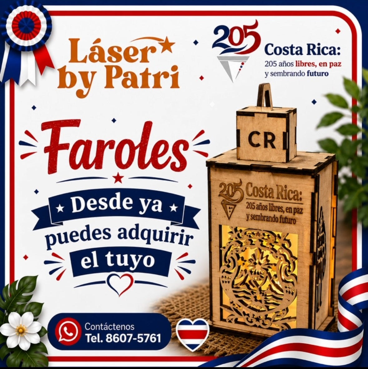 Faroles patrios de madera